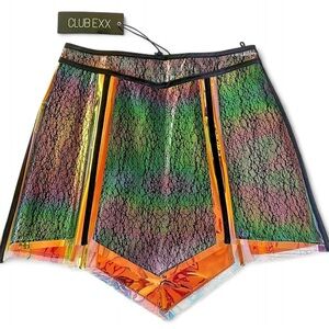 Club Exx /Dolls Kill Holographic mini skirt